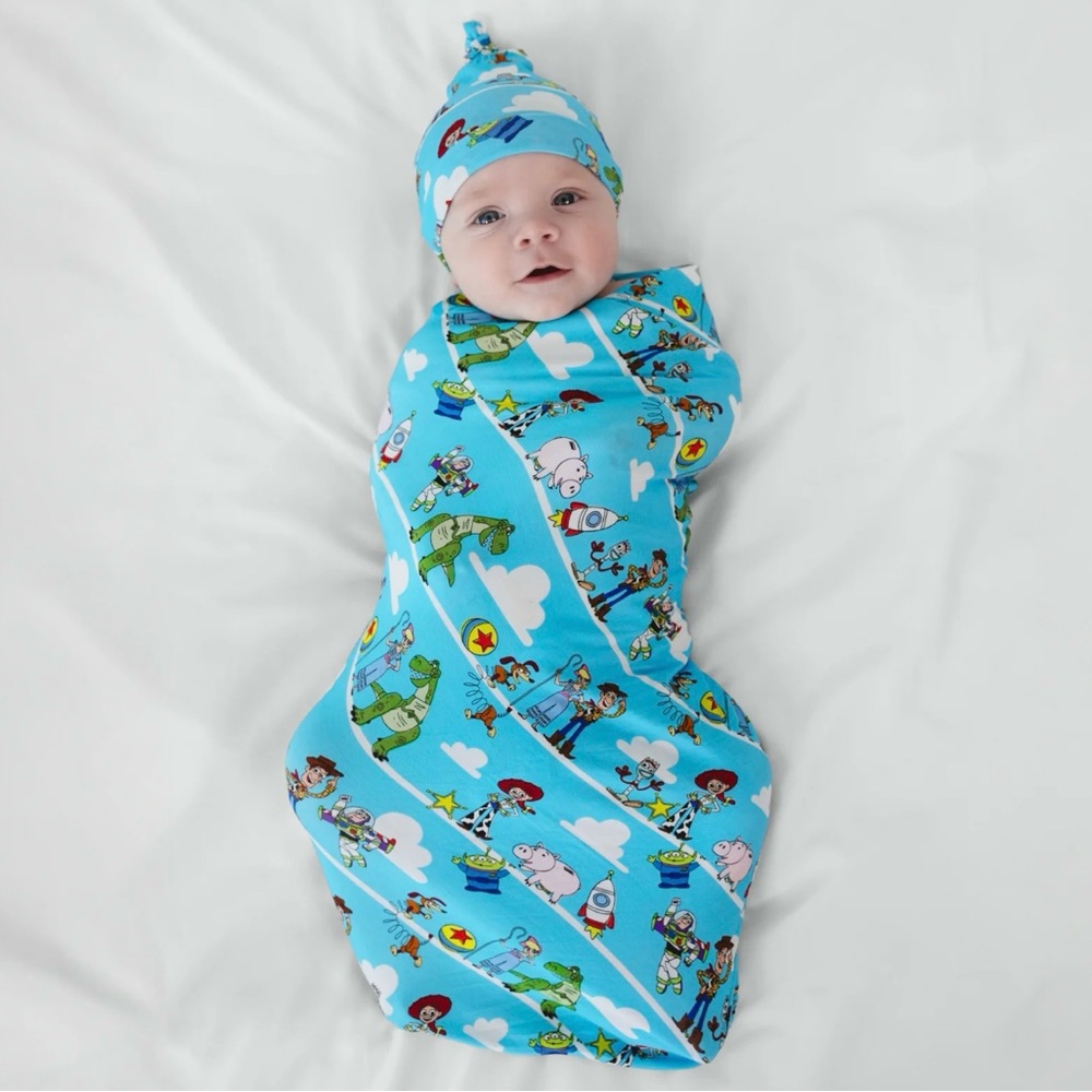 Little sleepies Toy Story swaddle and hat